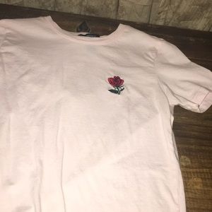 Rose embroidered shirt